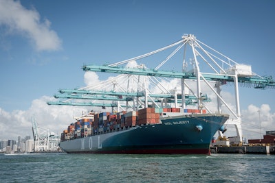 The MOL Majesty is part of the G6 Alliance Transpacific PA2 service, originating in Asia.