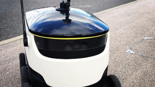 The little robots, which are designed to operate on sidewalks rather than roads, make deliveries within a two- to three-mile radius. They can carry loads weighing as much as 20 pounds, at speeds of up to four miles per hour.