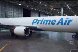 Amazon One is one of 40 jets that Amazon agreed to lease through air cargo partners Atlas Air Worldwide Holdings Inc. and Air Transport Services Group Inc. earlier this year.