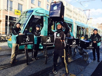 Couriers, who are self-employed and provide their own transport, said the move to £3.75 per delivery, instead of an hourly rate of £7, plus £1 per delivery, would lead to uncertainty and lower wages. They are keeping up their protests and the next strike will be in Camden, north London, later on Sunday.