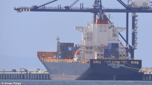The Hanjin Rome was arrested in Singapore following a court petition late Monday, and shipowner PIL has reportedly refused to allow the Hanjin Mexico (above) to continue its commercial voyage due to unpaid charter fees; the Mexico was drifting off Ulsan as of Wednesday evening.