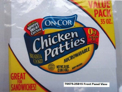 The problem was discovered when the firm received notification of three consumer complaints mentioning firm blue plastic in their product.