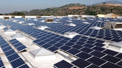Solar panels on a Wal-Mart Sam's Club warehouse.