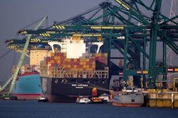 MSC Luciana IMO 9398383 Evelyn Maersk IMO 9321512 Tripoli IMO 6105023 in Deurganckdok Port of Antwerp 595658f71ca06