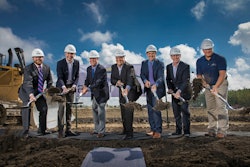 Pictured from left are: Jon Scholtes, field representative for Congressman Adam Kinzinger; Tom Demmer, Illinois state representative; Chet Olson, mayor of Rochelle, Illinois; Fred Boehler, president and CEO of Americold; Sean McCarthy, director of the Illinois Department of Commerce & Economic Opportunity; Tim Hinckley, chief commercial officer, Americold; and Dan Lundquist, general manager of Rochelle Americold.