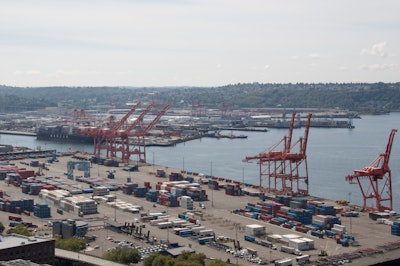 Seattle Container Port Seen From Smith Tower 5a2ea3e2b7771