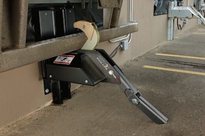A vehicle restraint can can be interlocked, connected to building security and automatically re-fires if tampered with.