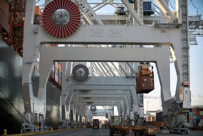 The first of Georgia Ports Authority’s new Neo-Panamax cranes came online in March. Six additional Neo-Panamax cranes will arrive in 2020.