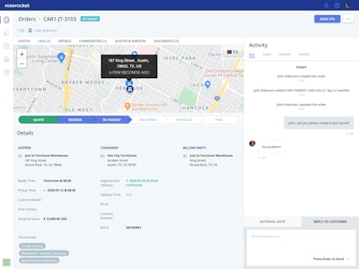 The Rose Rocket Customer Portal With Geotab Eld Integration To Offer Real Time Track And Trace Data