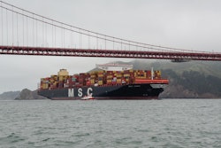 MSC Anna arrives at Port of Oakland.