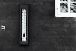 Grayscale Photography Of Thermometer On Wall 2968789