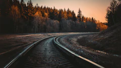 Train Rail During Golden Hour 724712