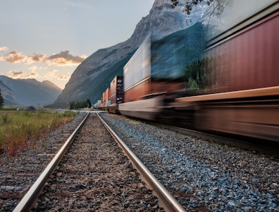 Passing Train On The Tracks 1598075