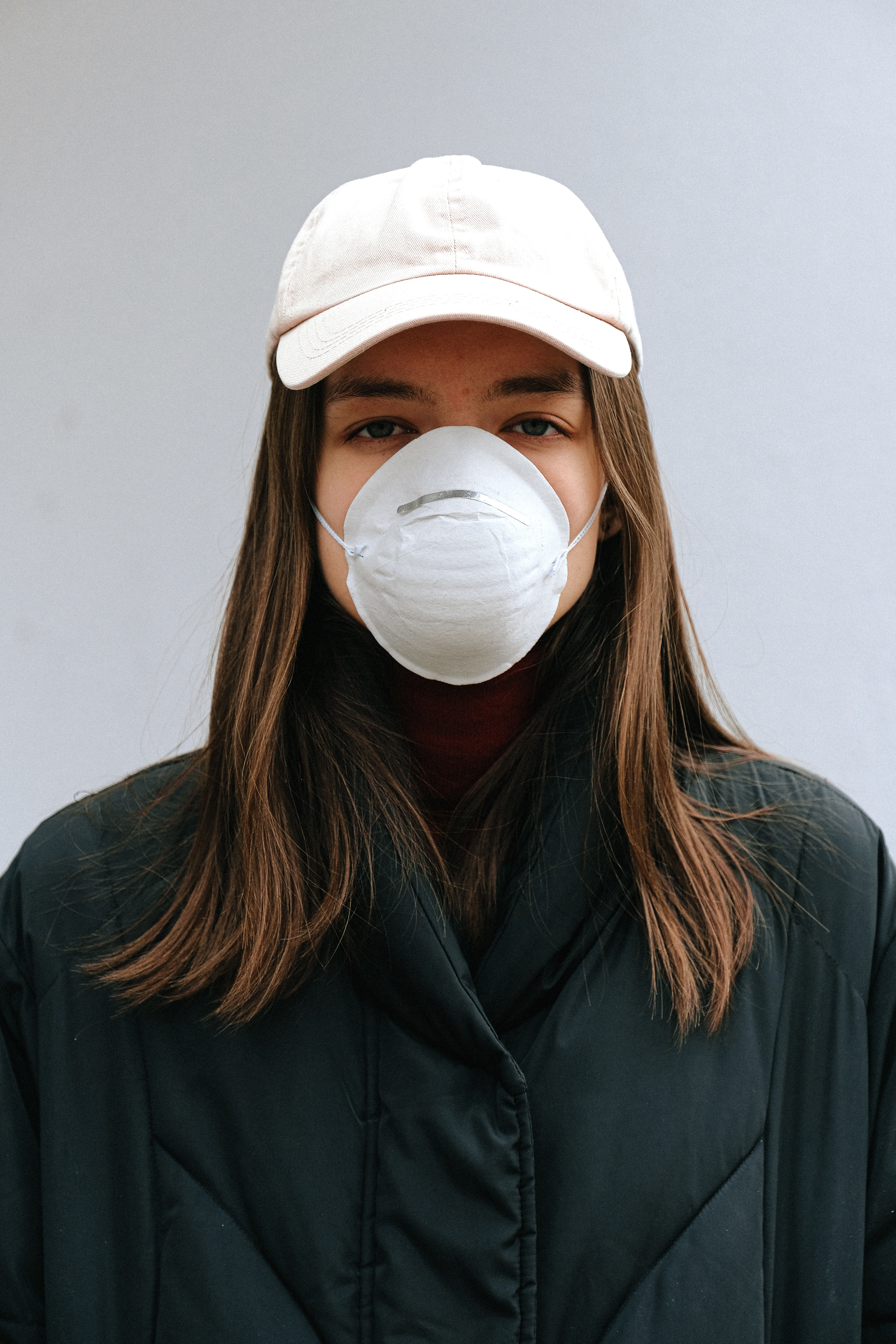 Woman Wearing White Face Mask 3987215