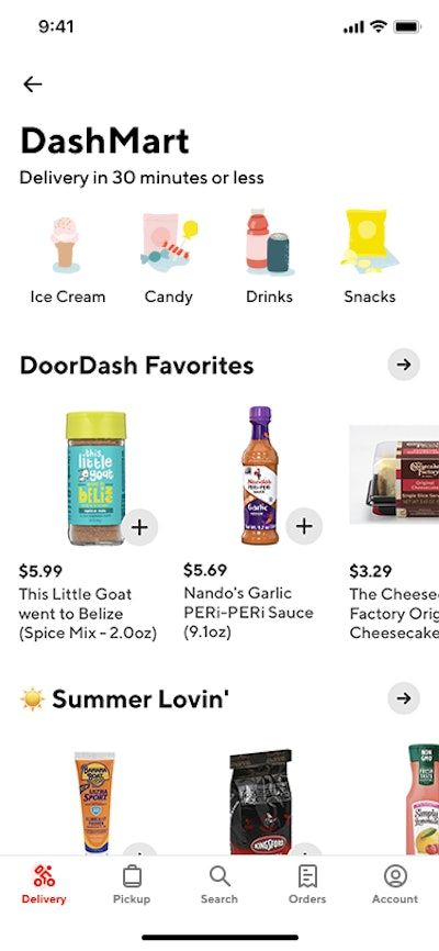 Door Dash Dash Mart