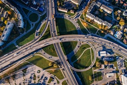 Stock Aeriel View Of Roads