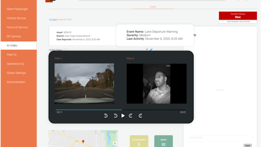 Intellishift Dashboards Ai Video Lane Departure Warning