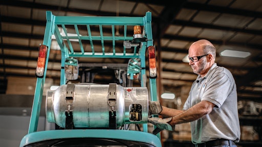 Perc Propane Forklift Refueling