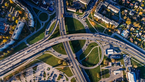 Stock Aeriel View Of Roads