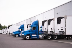Transflo Refrigerated Trucks At Dock