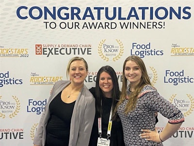 Our managing editor Brielle Jaekel (left), myself and Hannah Gooch, associate editor kick off the Pros to Know awards celebration at our booth.