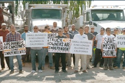 Trucker Protest California Trucking Association