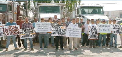 Trucker Protest California Trucking Association