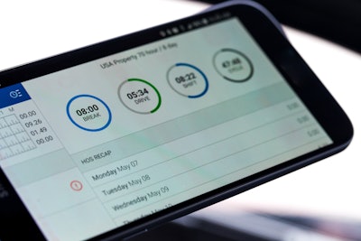 ELD data on a smartphone device.