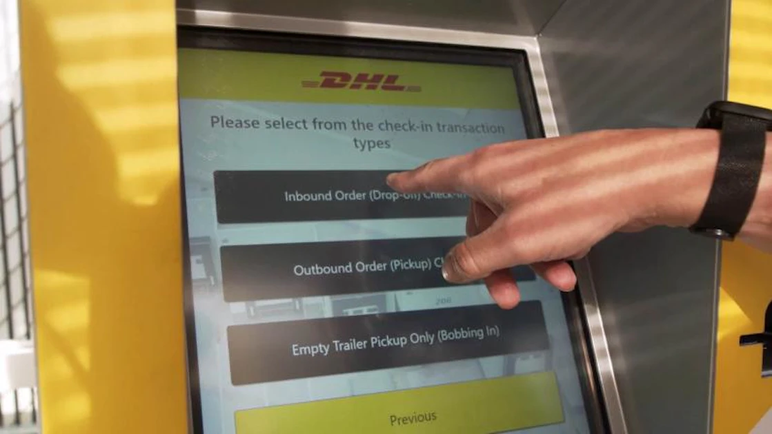 Driver Using Kiosk Driver Self Service Kiosk Automates Load Check-In/Check-Out Process ...
