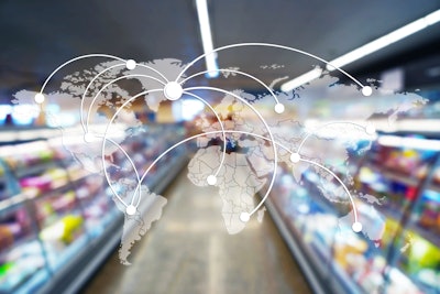 Graphic depicts cold food and grocery distribution across the world.