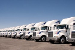 Stock Fleet Of Trucks