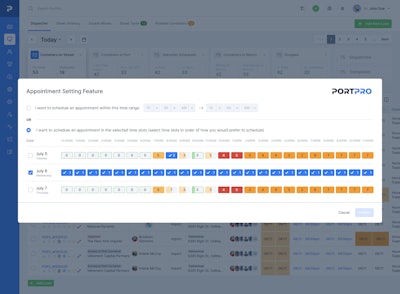 In early 2023, PortPro introduced a major update to the drayOS platform with dray OS Appointment Setting, an automated appointment-setting function for ports with terminals running on different systems.