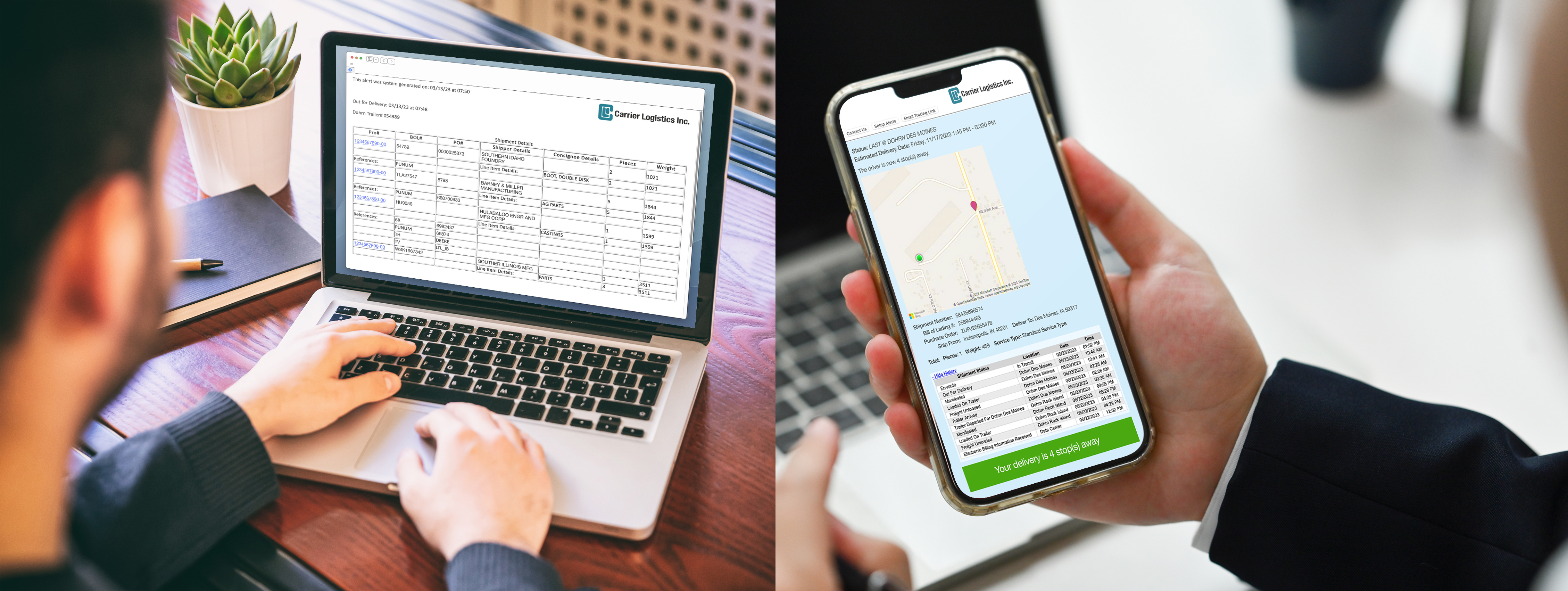 Carrier Logistics Departure Report Graphic 111723