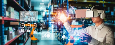 Smart technology being used in a warehouse.