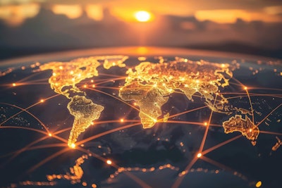 Representation of technology connection across the globe.