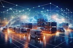 Technology connection web in transportation across the globe.
