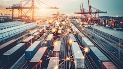 Digital connection in logistics.