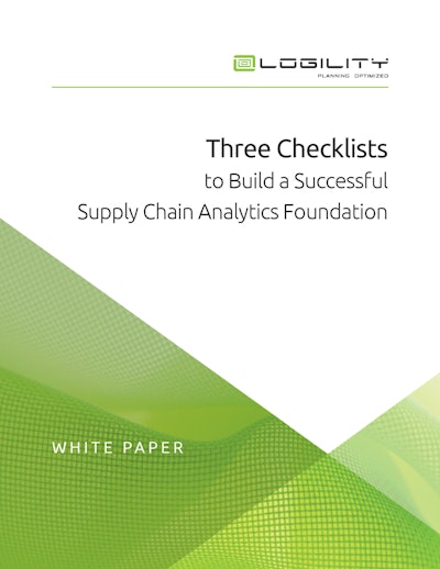 Three Checklists To Build A Successful Supply Chain Analytics Foundation White Paper Logility2018 Page 01