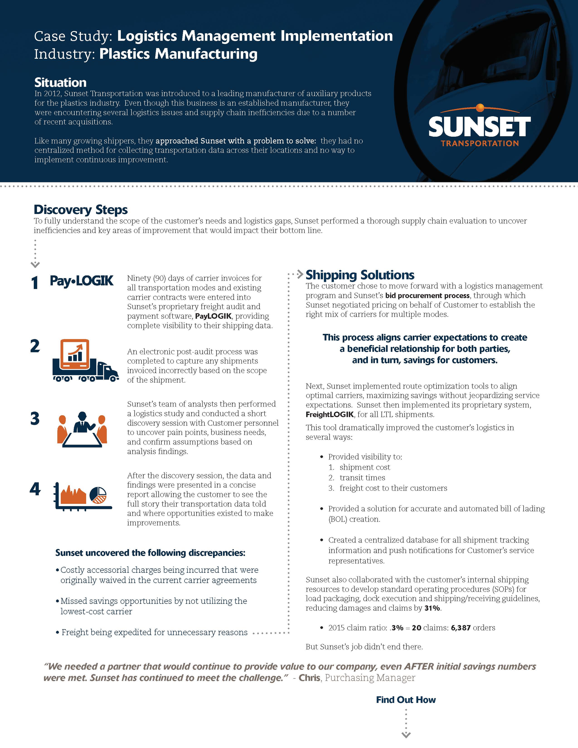 St Case Study Logistics Mgmt Implementation Page 1