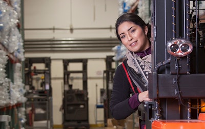 Rk Employee On Forklift