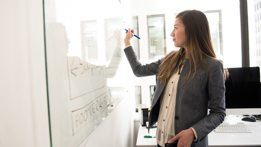 Pexels Woman Dry Erase Board