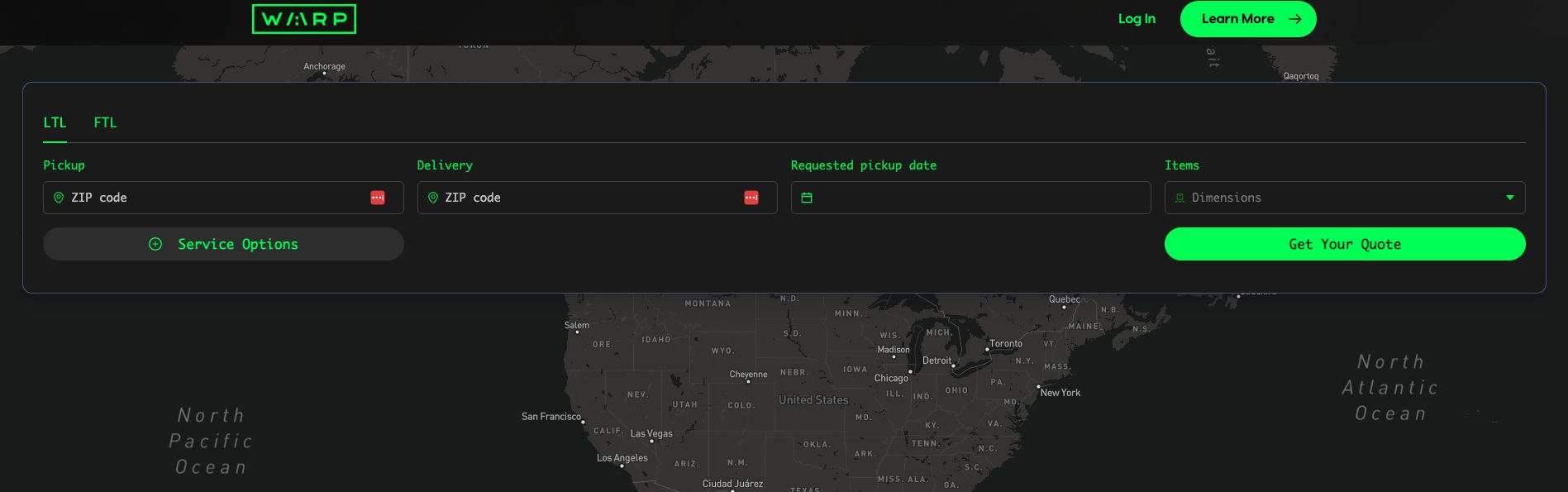 Warp Self Serve Portal