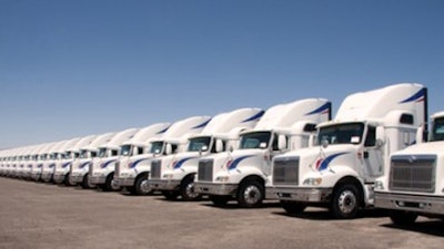 Stock Fleet Of Trucks
