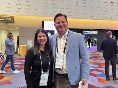 Editor-in-Chief Marina Mayer with Scott Luton, founder and host of Supply Chain Now.