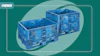 ORBIS blue collapsible plastic storage crates and containers for logistics and warehousing